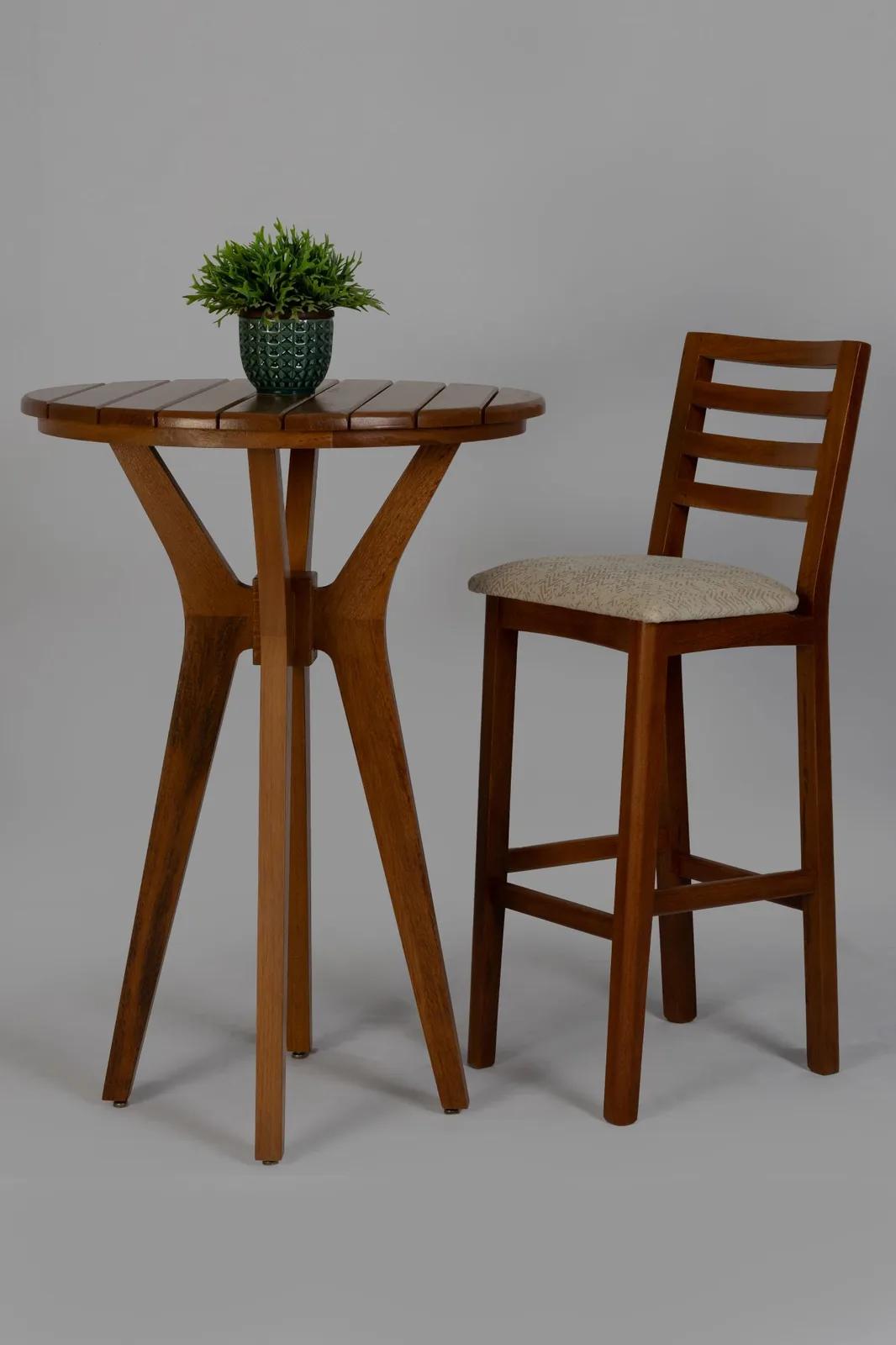 Mesa de bistró 70cm Jardim tablero macizo de listones Noble