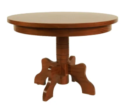 Mesa redonda 127cm tablero contrachapado pedestal torneado sin rejilla Noble