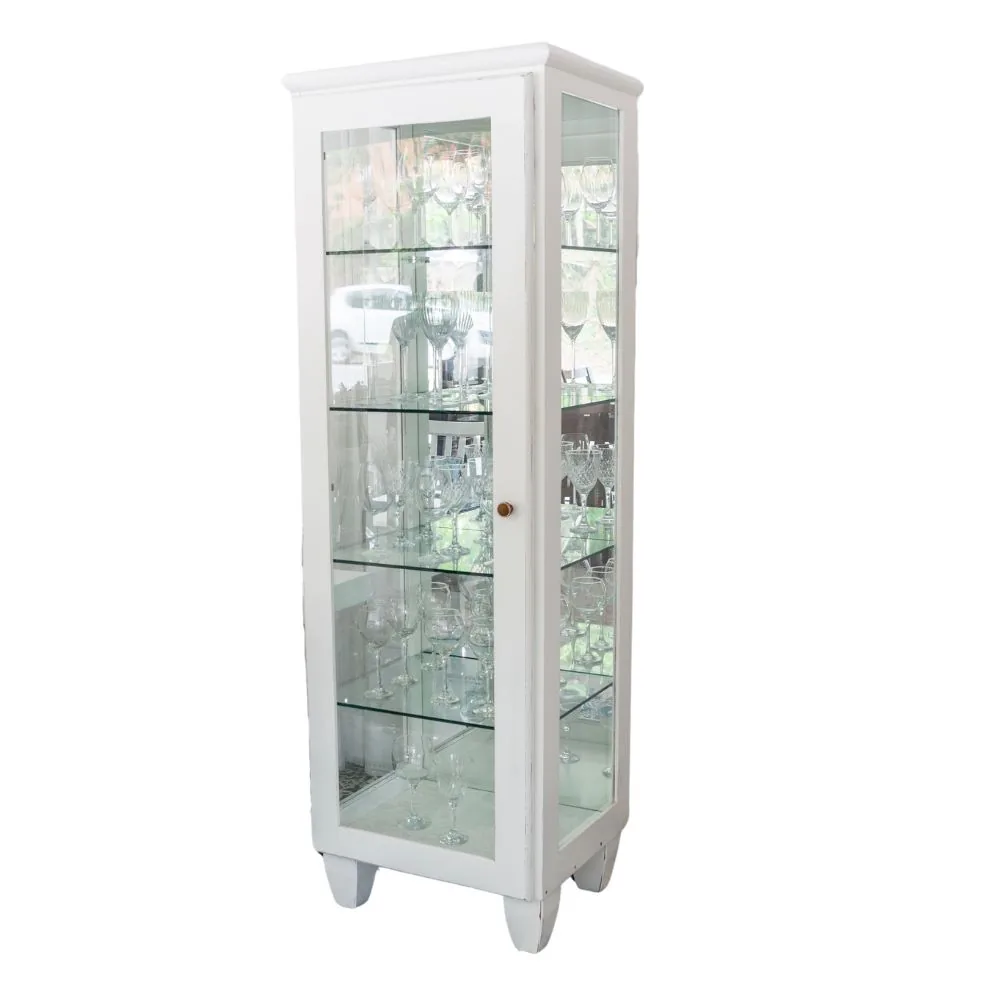 Cristaleira 60 x 190 Com Uma Porta Em Vidro Nobre