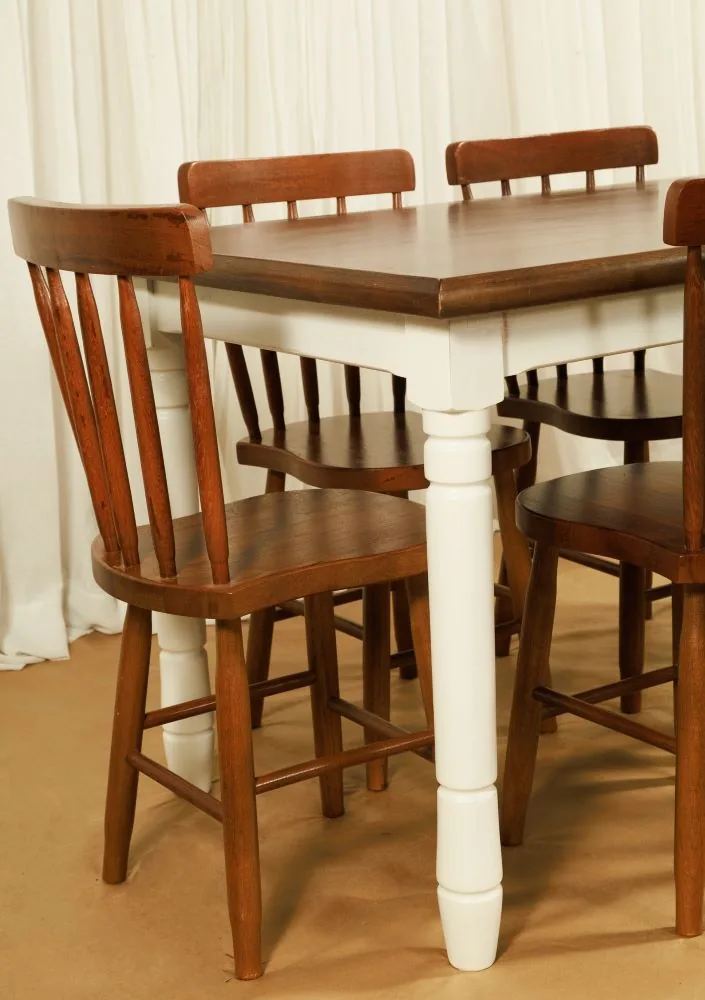 Mesa 80 x 140 Dalas torneada 8 x 8 contrachapado Noble