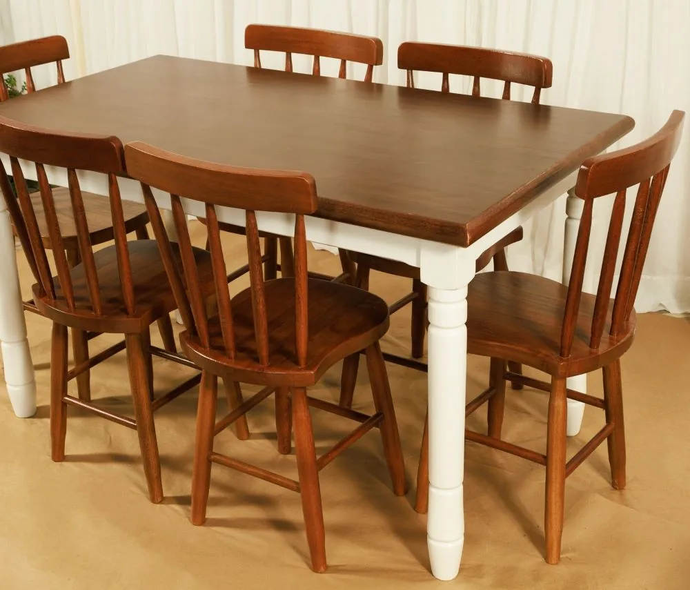 Mesa 80 x 140 Dallas torneada 8 x 8 contrachapado Reforestación